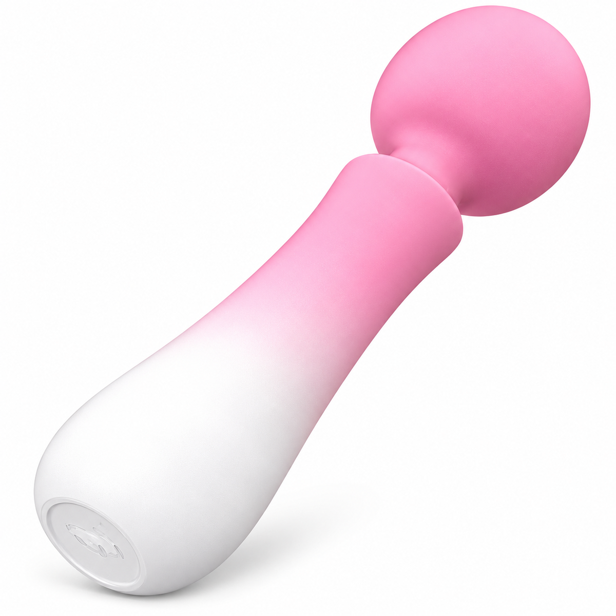 CHYOCARE Soft Touch Mini Wand Vibrator | Round Head — white background detail 1