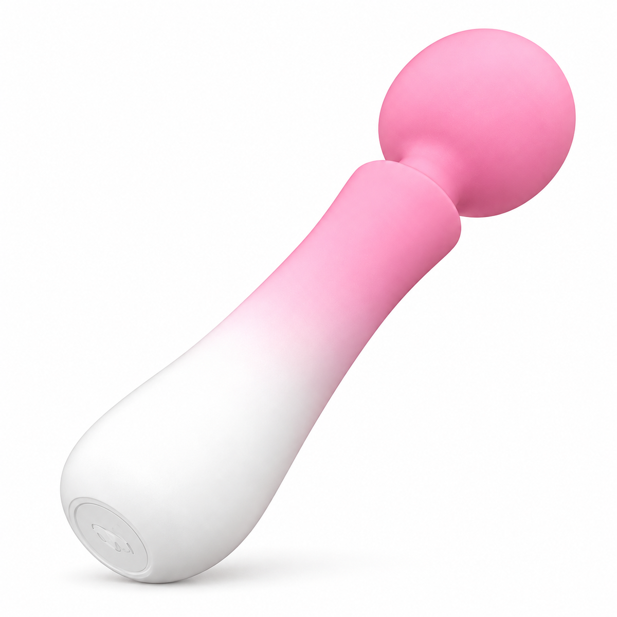 CHYOCARE Soft Touch Mini Wand Vibrator | Round Head — white background detail 2