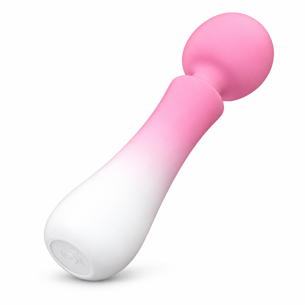 CHYOCARE Soft Touch Mini Wand Vibrator | Round Head — white background detail 3