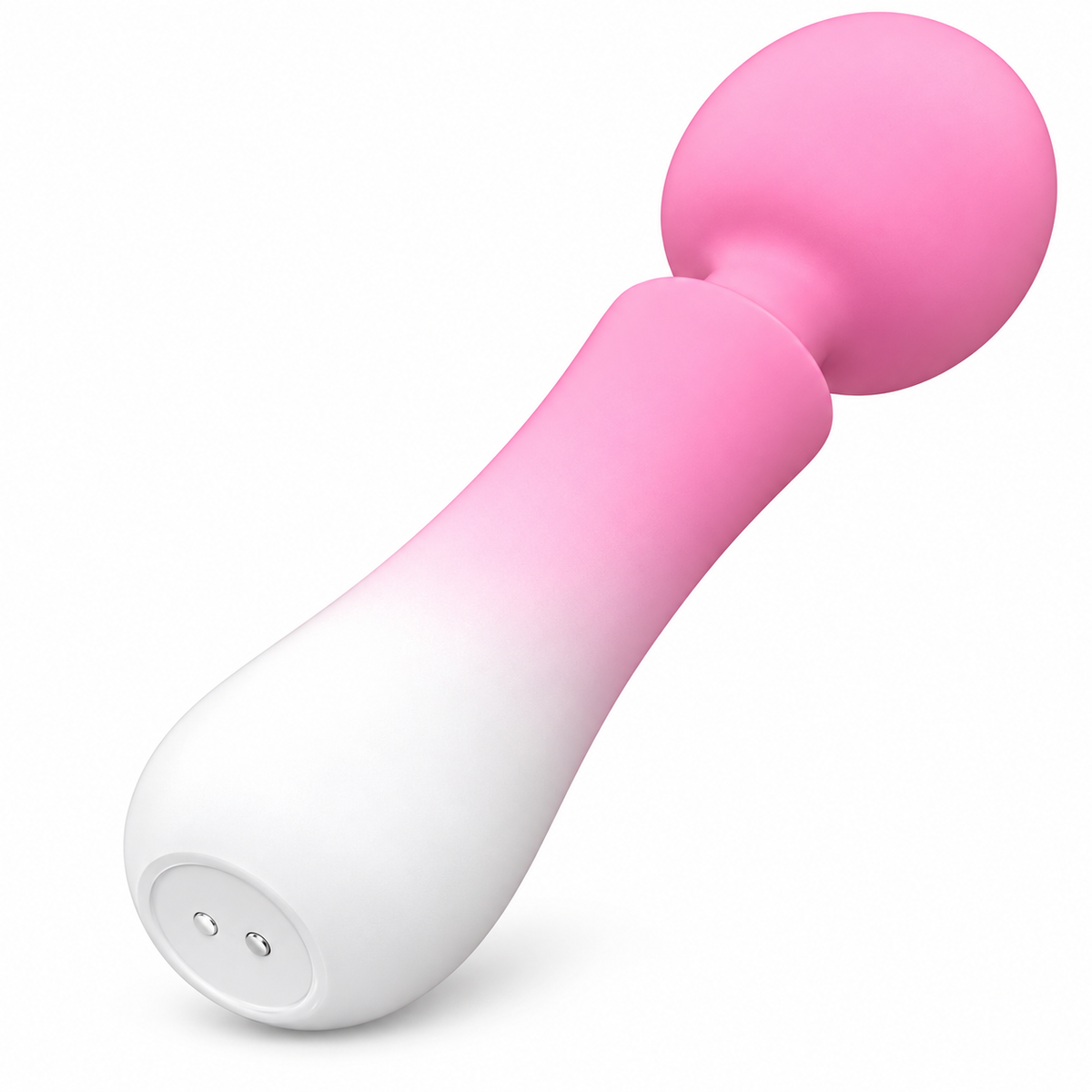 CHYOCARE Soft Touch Mini Wand Vibrator | Round Head — white background detail 4